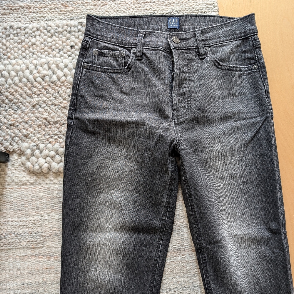 GAP Cheeky Straight Washed Black Jeans - Picture 3 of 6
